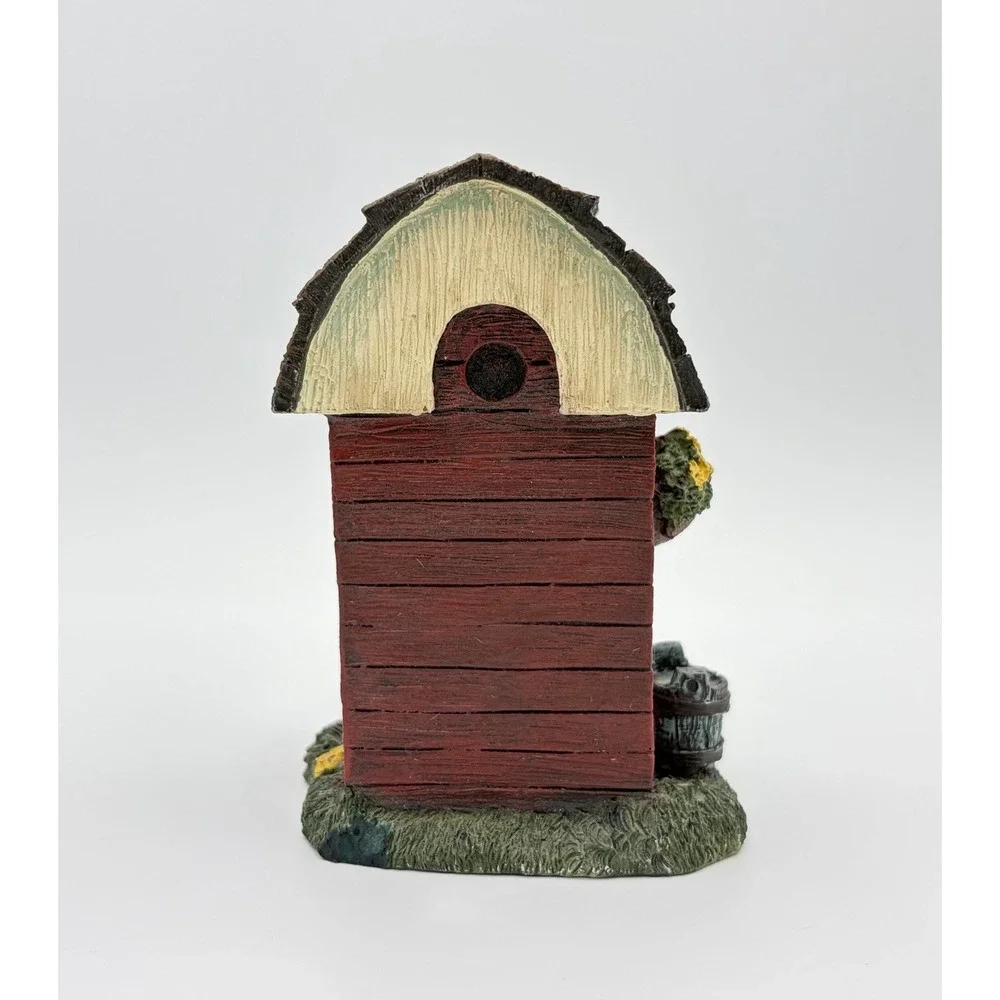 Vintage Miniature Rustic Outhouse Fairy Garden Figurine The Homemaker's Idea Co.